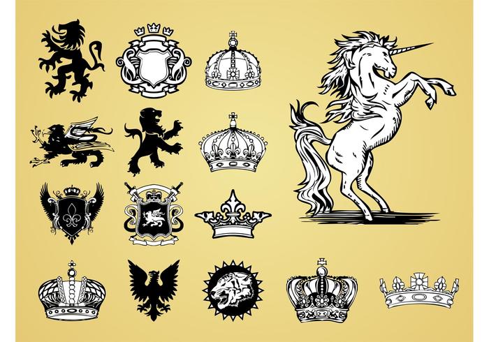 Antique Heraldry Vectors Antique Heraldry Vectors