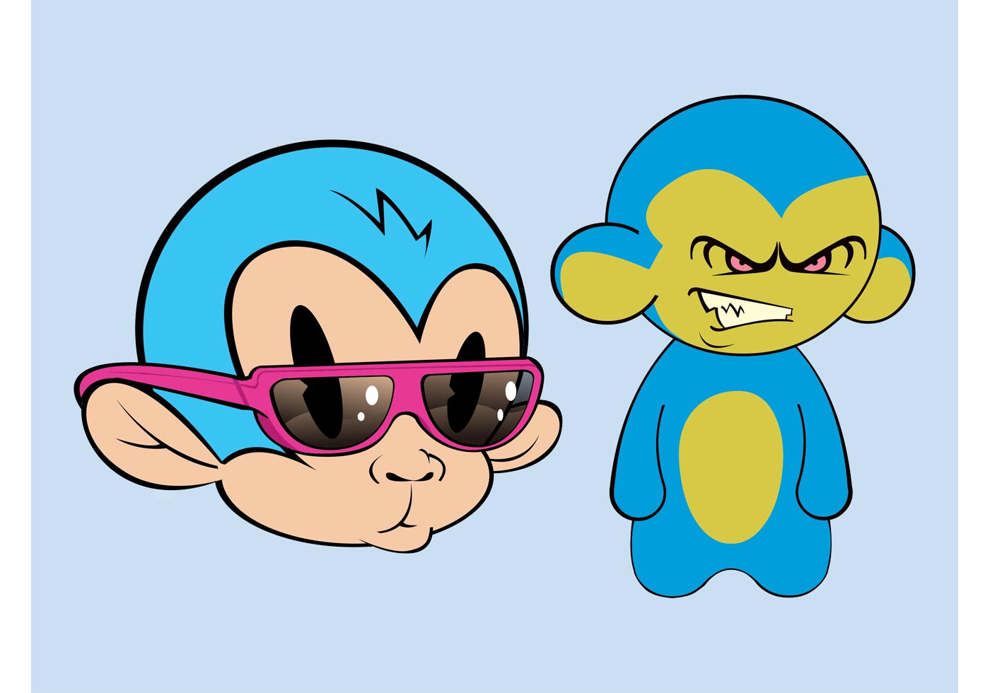 Cool Cartoon Monkeys - Download Free Vector Art, Stock Graphics & Images