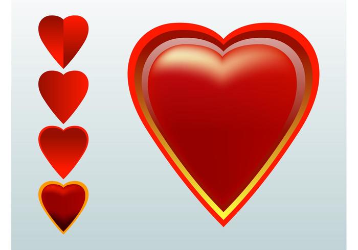 Red Hearts Vectors Red Hearts Vectors