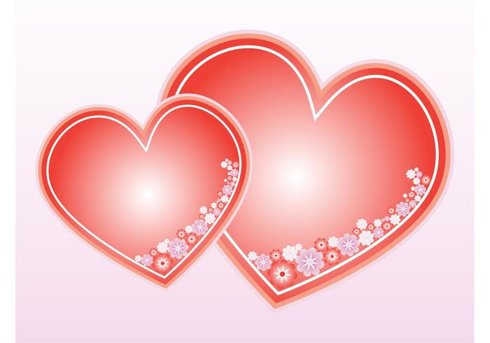 Floral Hearts Vector Floral Hearts Vector