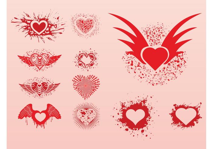 Grunge Hearts Set Grunge Hearts Set
