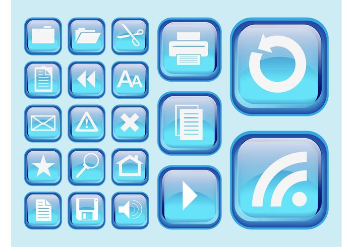 Blue Interface Symbols Blue Interface Symbols