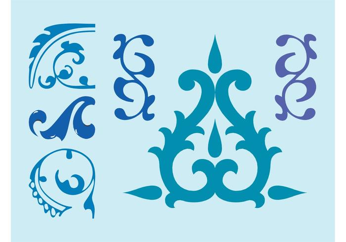 Retro Blue Swirls Retro Blue Swirls