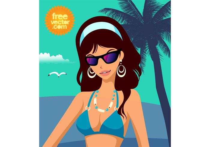 Summer Girl Vector Summer Girl Vector