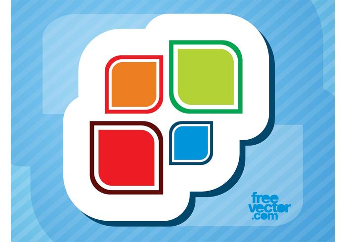 Colorful Vector Sticker Colorful Vector Sticker