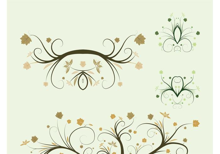 Vector Plant Swirls Vector Plant Swirls