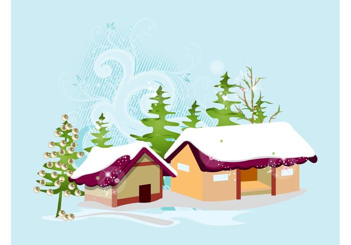 Christmas Village Vector