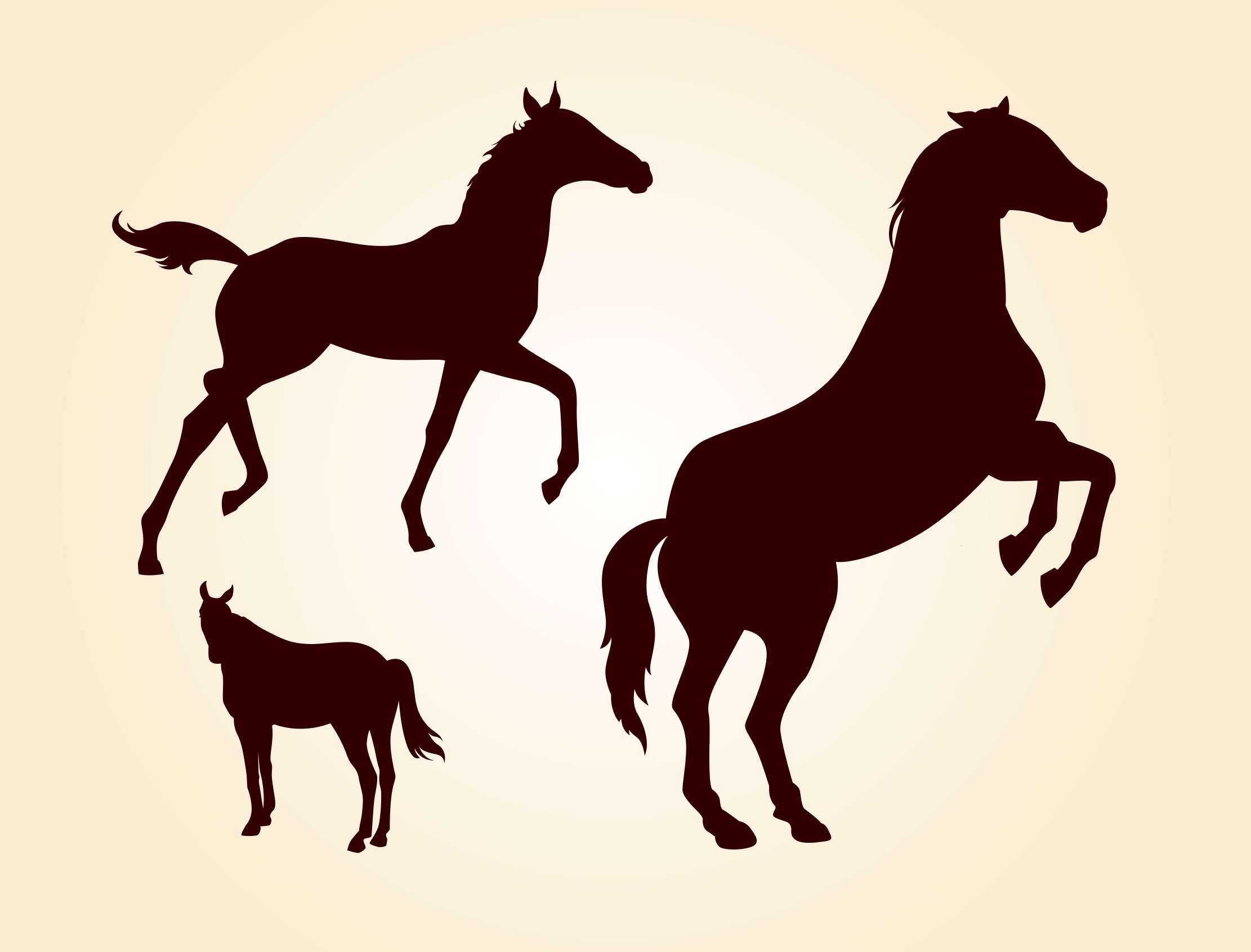 Download Horses Vector Silhouettes - Download Free Vector Art, Stock Graphics & Images