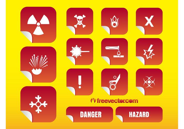 Hazard Stickers Vectors Hazard Stickers Vectors