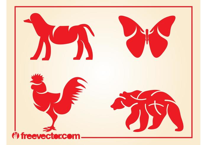 Animal Silhouettes Vector Animal Silhouettes Vector