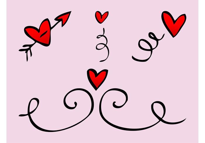 Heart Doodles Vector Heart Doodles Vector