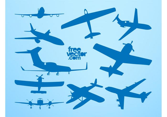 Airplane Silhouettes Airplane Silhouettes