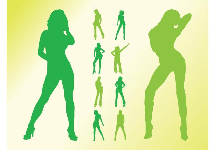 Vector Girls Silhouettes Pack Vector Girls Silhouettes Pack