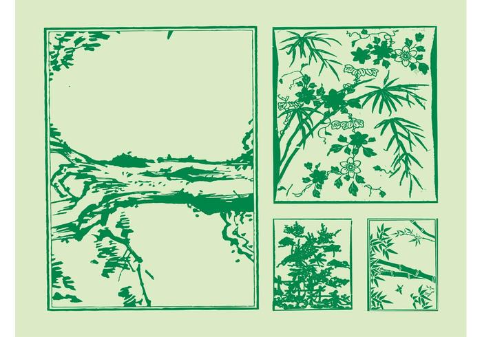 Japanese Trees Vector Japanese Trees Vector