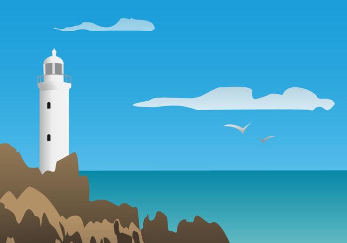 Sea Lighthouse Vector Sea Lighthouse Vector