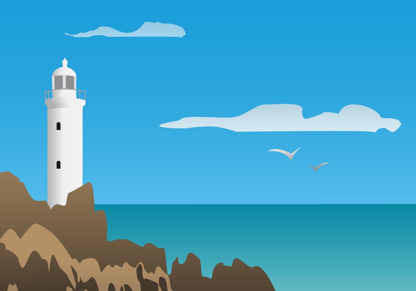 Download Sea Lighthouse Vector - Download Free Vector Art, Stock ...