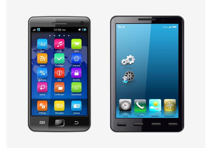 Realistic Smartphones Vector Realistic Smartphones Vector
