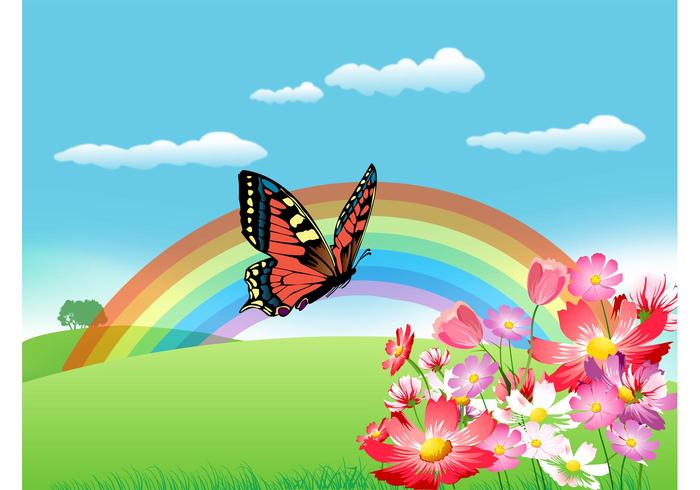 Summer Rainbow Vector Summer Rainbow Vector