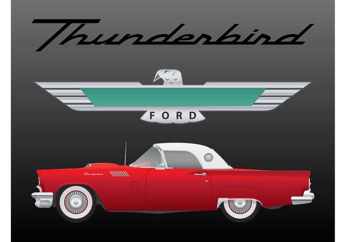 Ford thunderbird vector