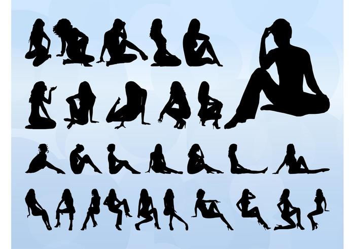 Women Vector Silhouettes Women Vector Silhouettes