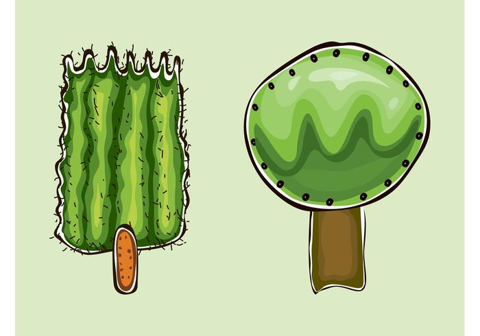 Cartoon Vector Trees Cartoon Vector Trees