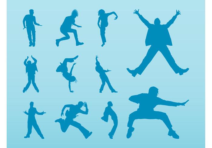 Jumping Vector Silhouettes Jumping Vector Silhouettes