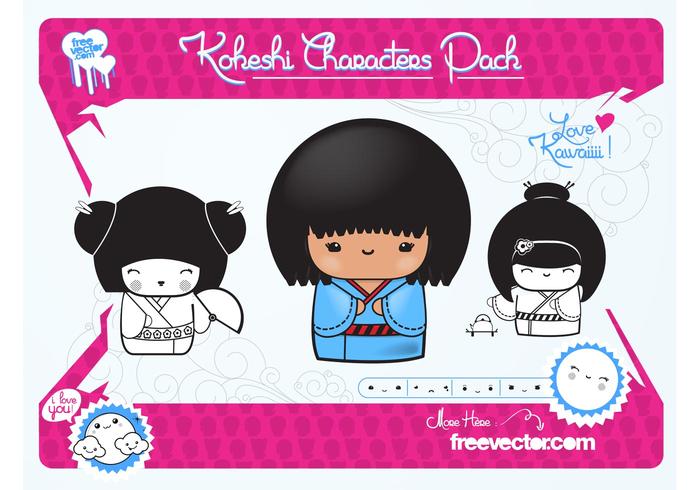 Kawaii Vector Dolls