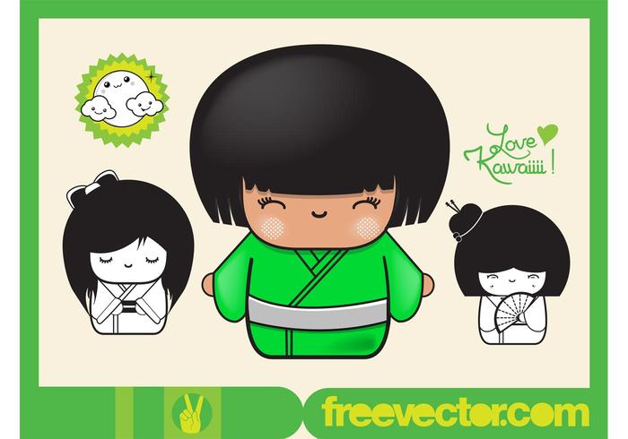 Japanese Girls Vectors Japanese Girls Vectors