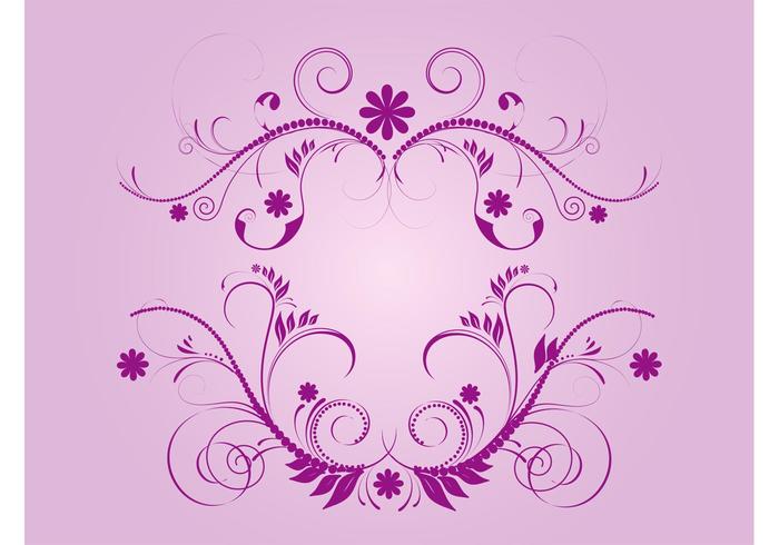 Purple Vector Flourishes Purple Vector Flourishes