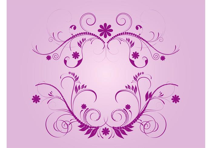 Purple Vector Flourishes