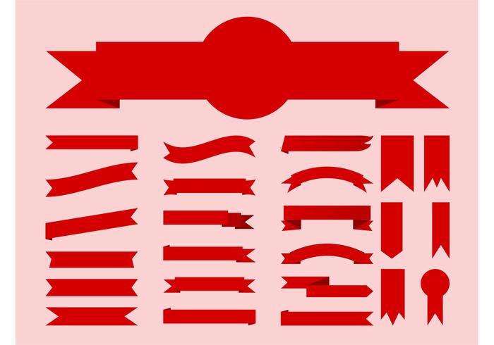 Vector Ribbons Set Vector Ribbons Set