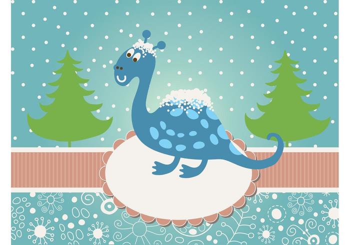 Christmas Dinosaur Vector Christmas Dinosaur Vector