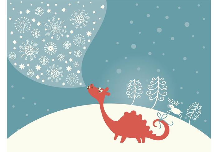 Christmas Dragon Vector Christmas Dragon Vector