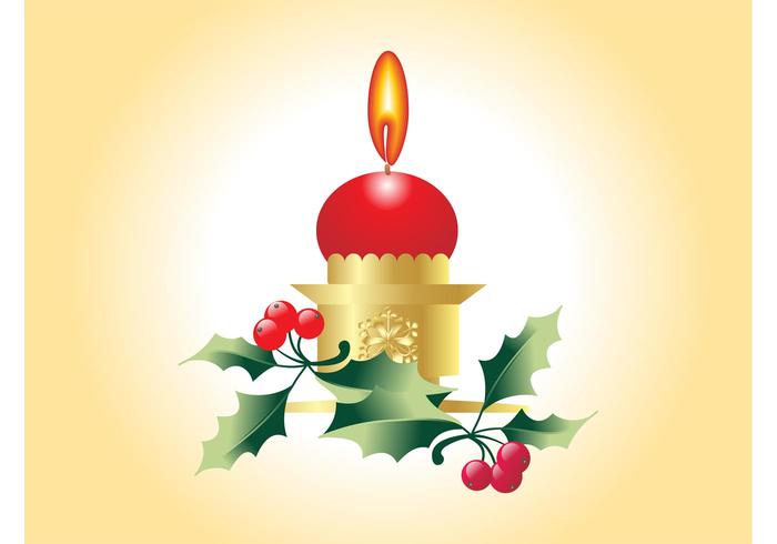 Christmas Candle Vector Christmas Candle Vector