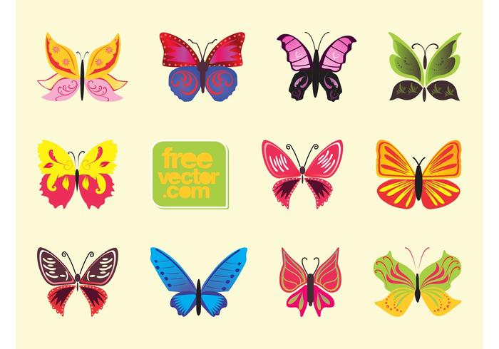 Colorful Vector Butterflies Colorful Vector Butterflies