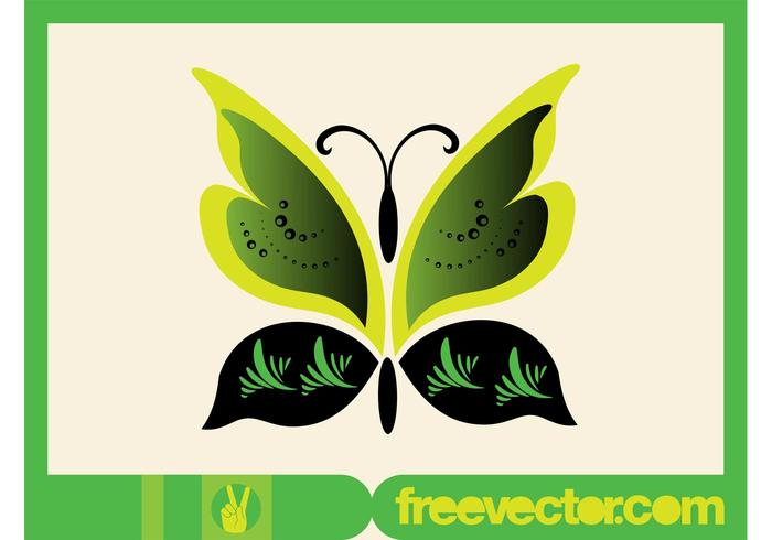 Green Vector Butterfly Green Vector Butterfly