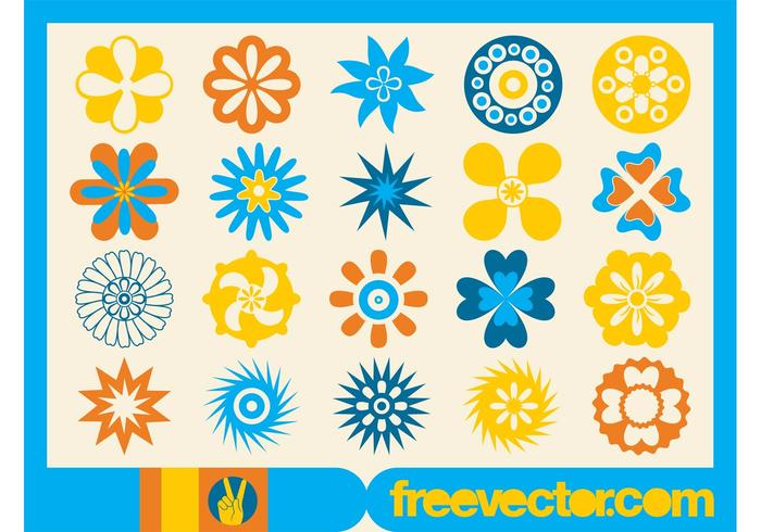 Vector Flower Icons Vector Flower Icons