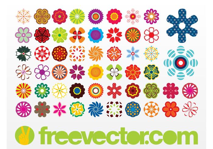 Vector Flowers Icons Vector Flowers Icons