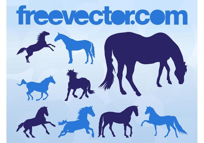 Horse Silhouettes Vectors