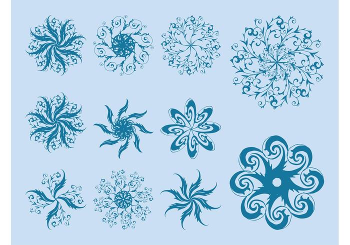 Vector Swirling Flowers Vector Swirling Flowers