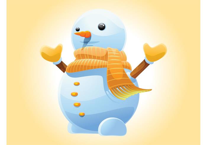 Winter Snowman Vector Winter Snowman Vector