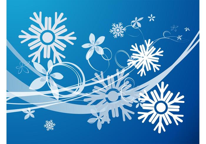 Snow Flowers Vector Snow Flowers Vector