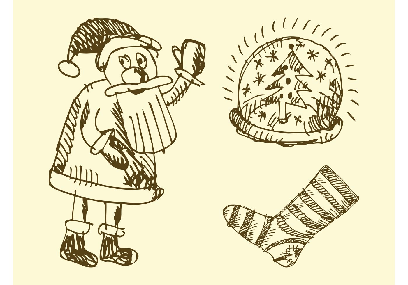Download Christmas Doodles Vector - Download Free Vector Art, Stock Graphics & Images