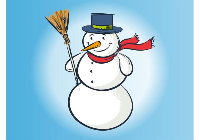 Vector Snowman Drawing Vector Snowman Drawing