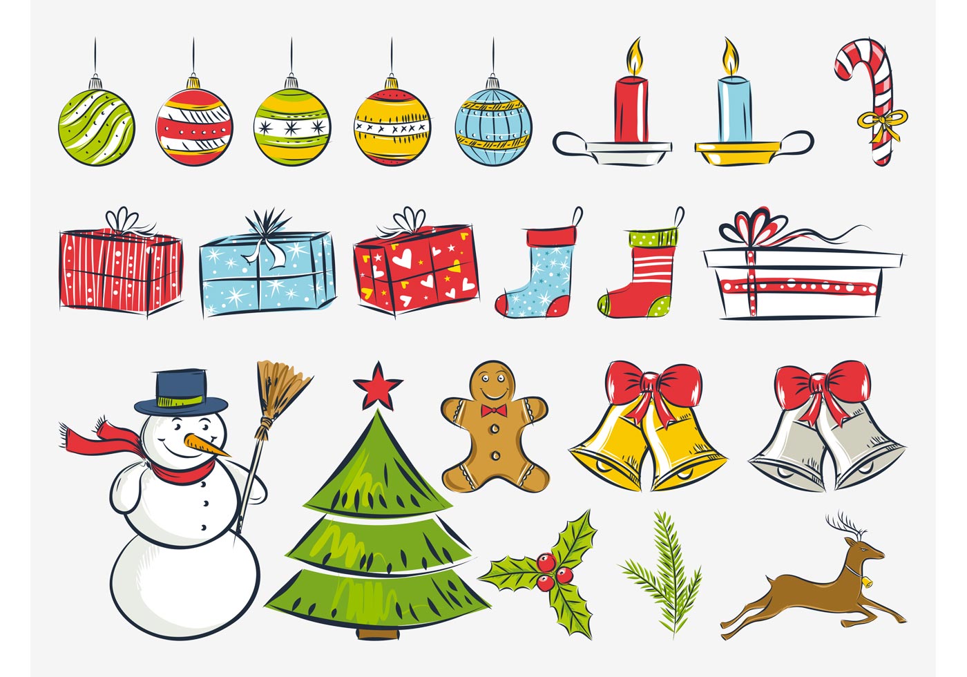 Christmas Drawings Vector  Download Free Vector Art, Stock Graphics