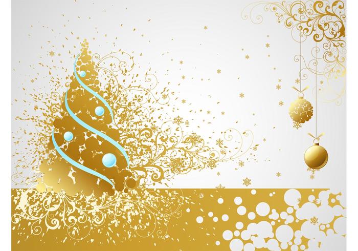 Golden Christmas Vector Card Golden Christmas Vector Card