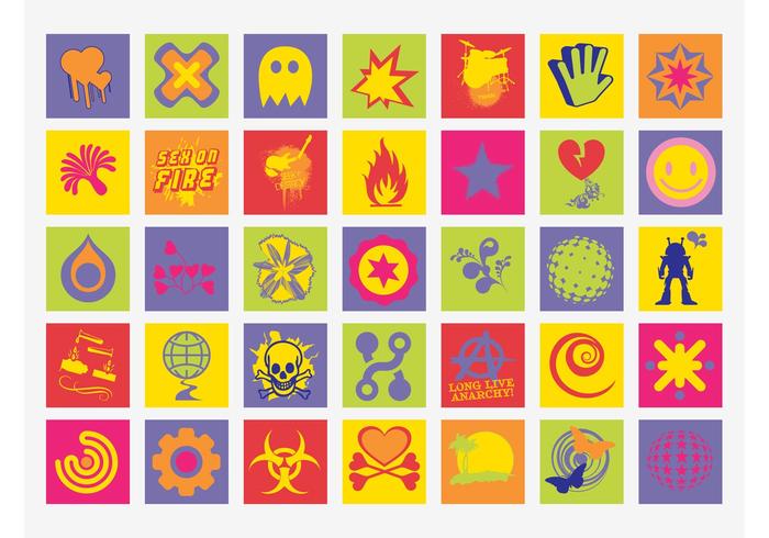 Square Vector Icons Square Vector Icons
