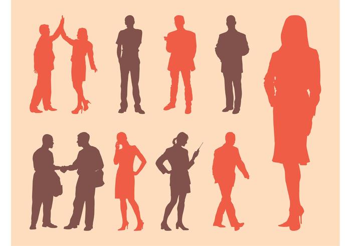 Vector Business Silhouettes Vector Business Silhouettes