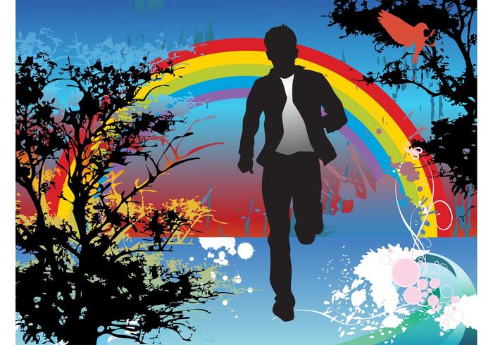 Running Man Vector Running Man Vector