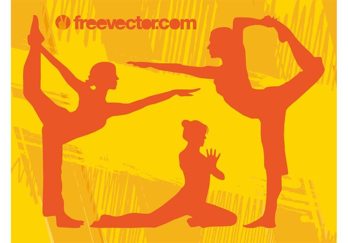 Yoga Girls Vector Yoga Girls Vector